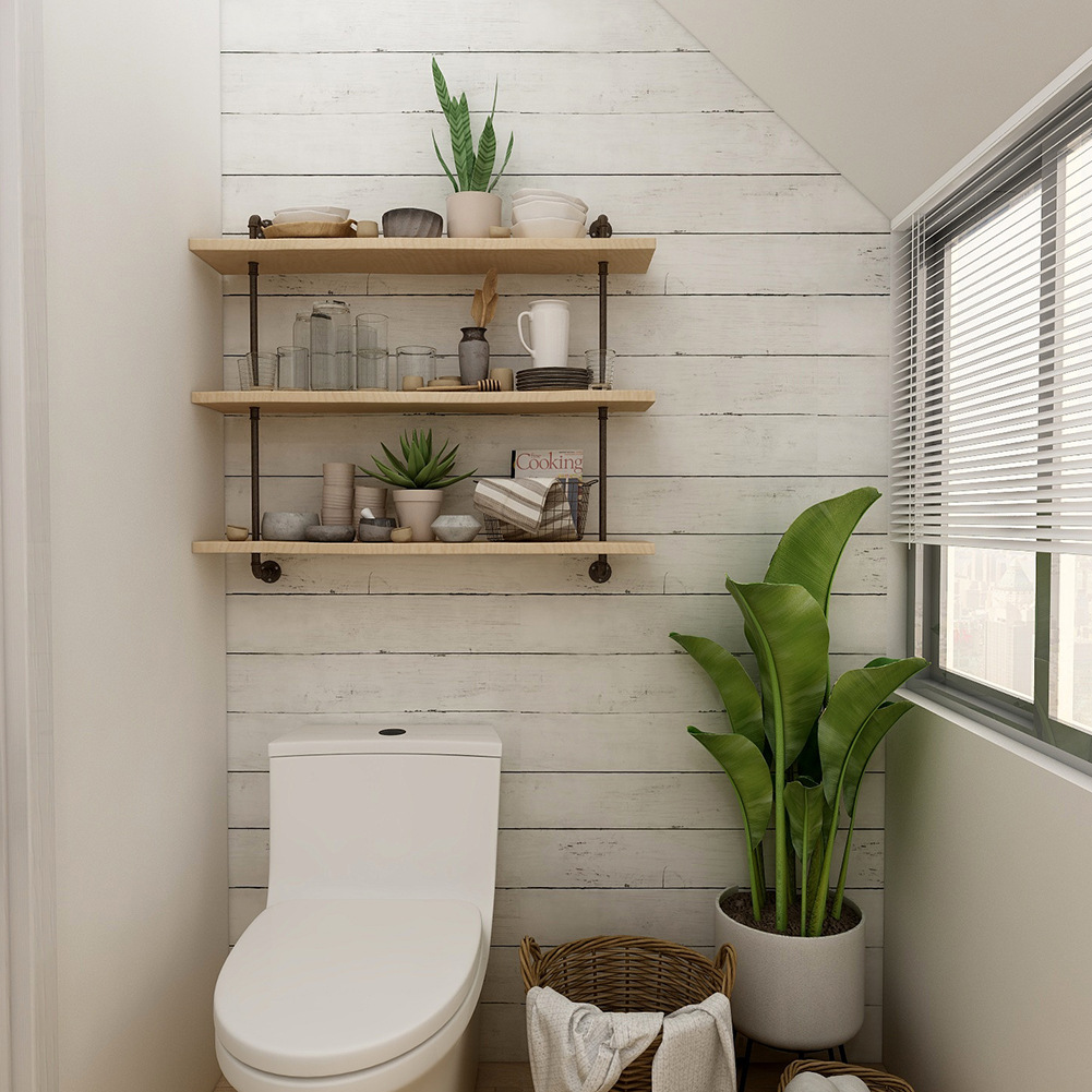 Retro Style White Wood Grain M - đánh giá và giá Pvc Panel Background