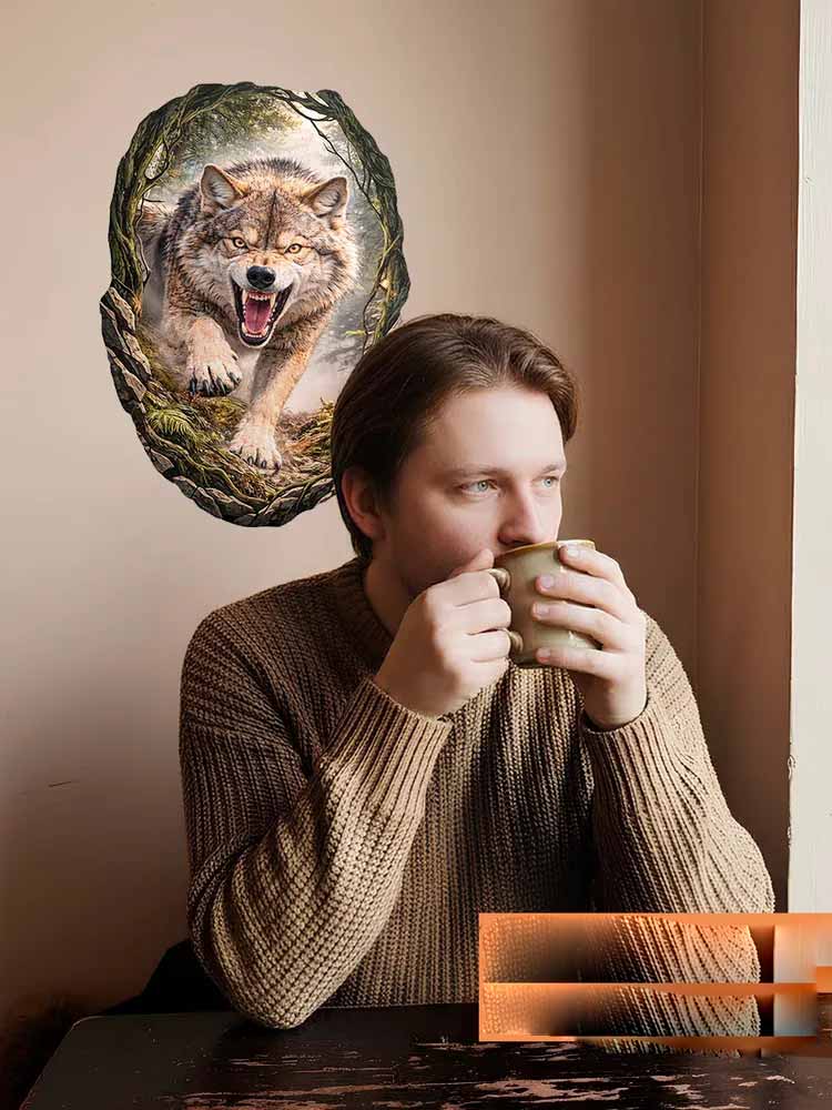 Wild Timberwolves Pattern Wall - đánh giá và giá Pvc Panel Background
